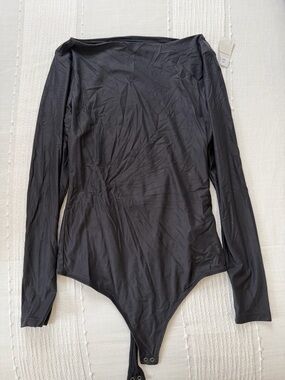 Abercrombie & Fitch Black Long Sleeve Bodysuit Open Back